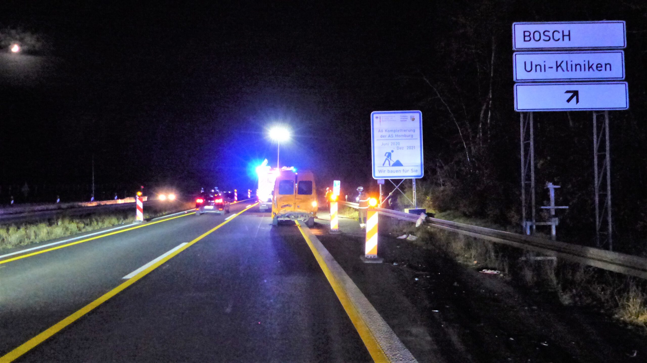 Verkehrsunfall, A6, Fahrtrichtung Homburg